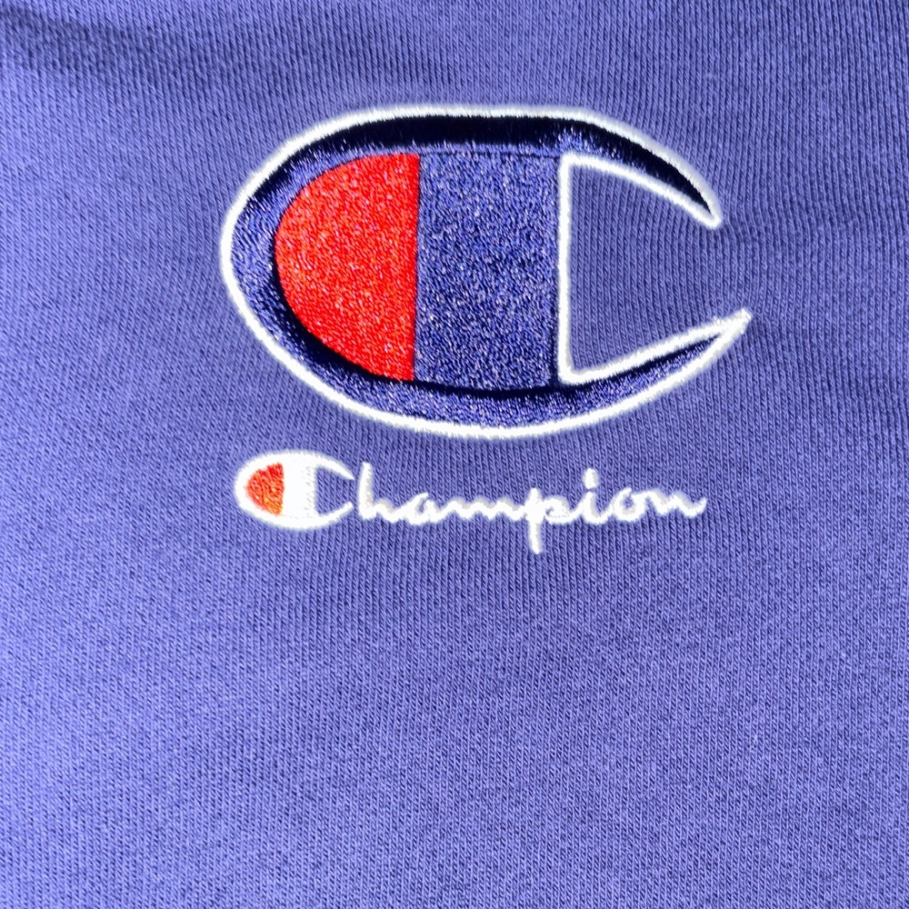 Champion Kids' Two-Tone Varsity Jacket - Olive, Navy, and Gray EUC - Picture 3 of 7